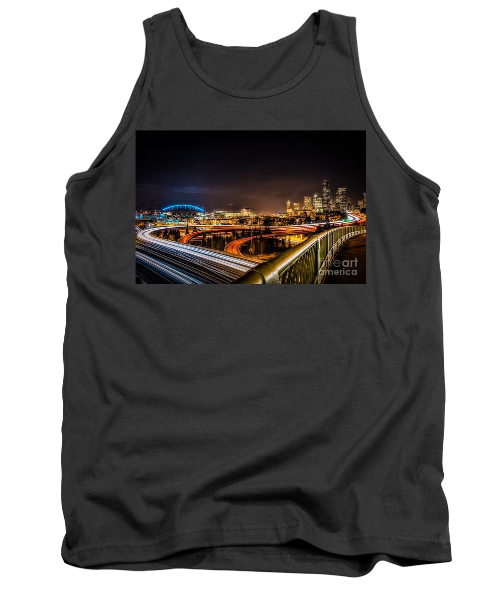 Seattle Tank Top featuring the photograph Light Travel by Jennifer Magallon