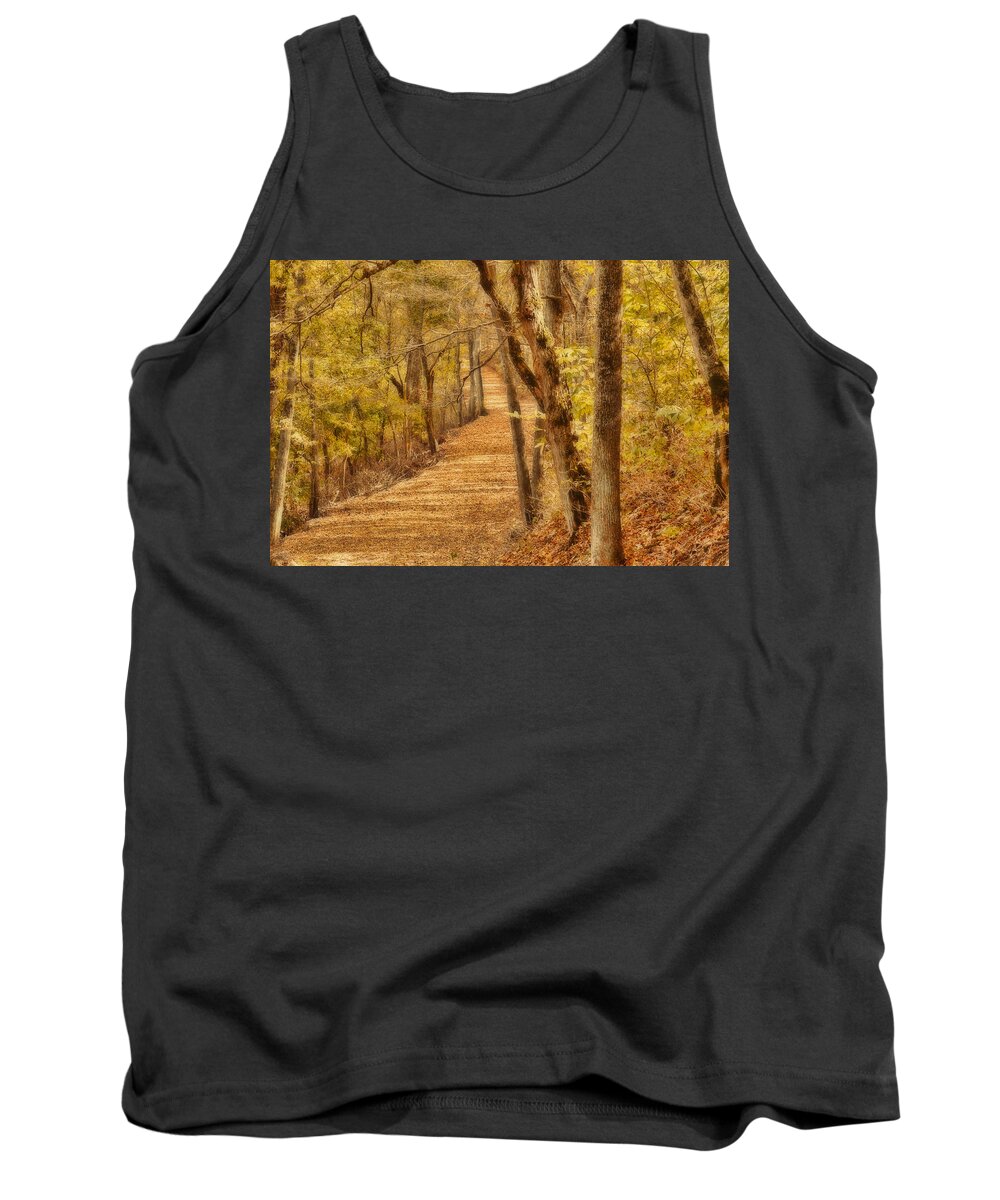 Art Tank Top featuring the photograph Long Road by Jack R Perry