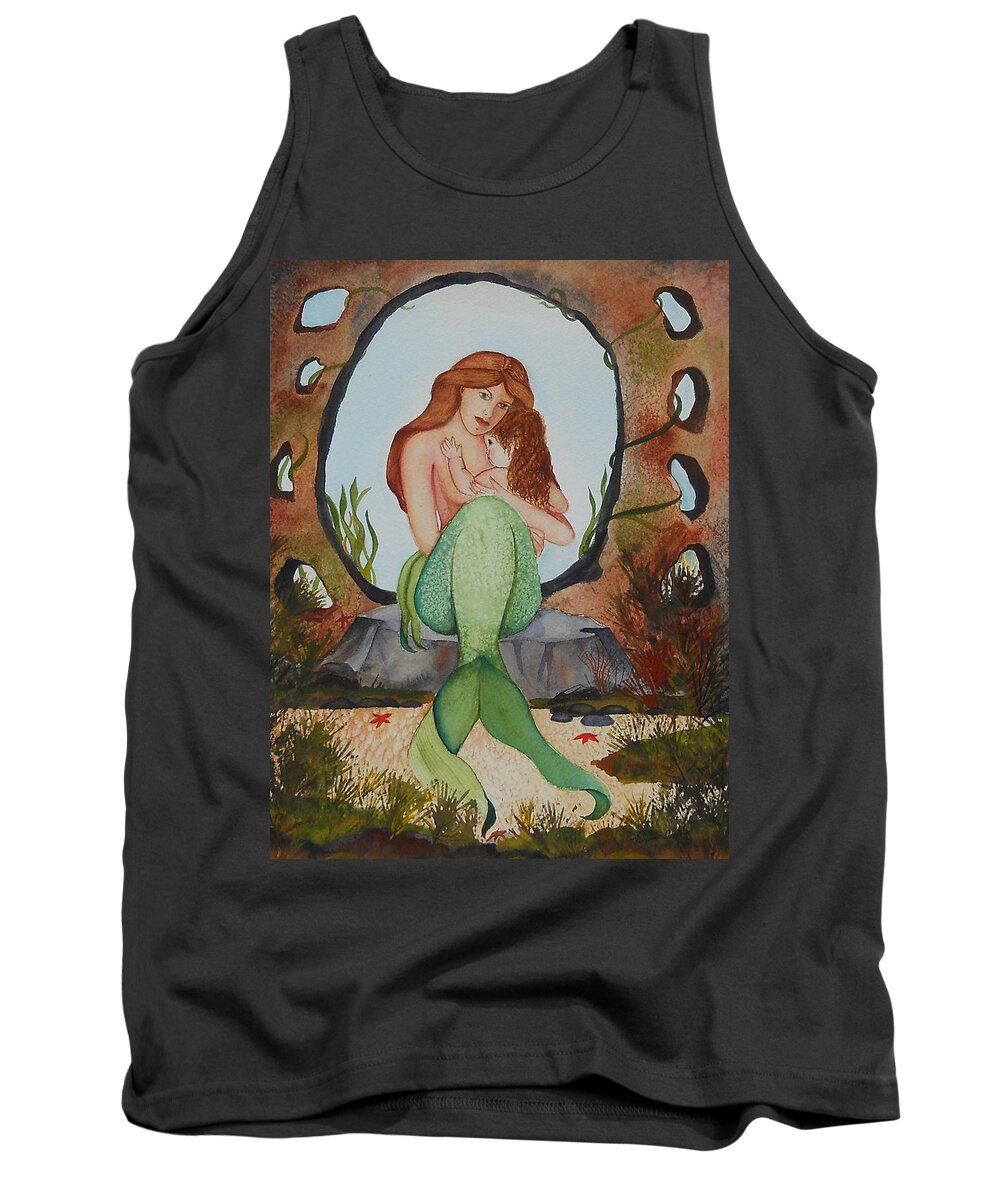 Fantasy Tank Top featuring the painting Loralie and her Daughter by Virginia Coyle