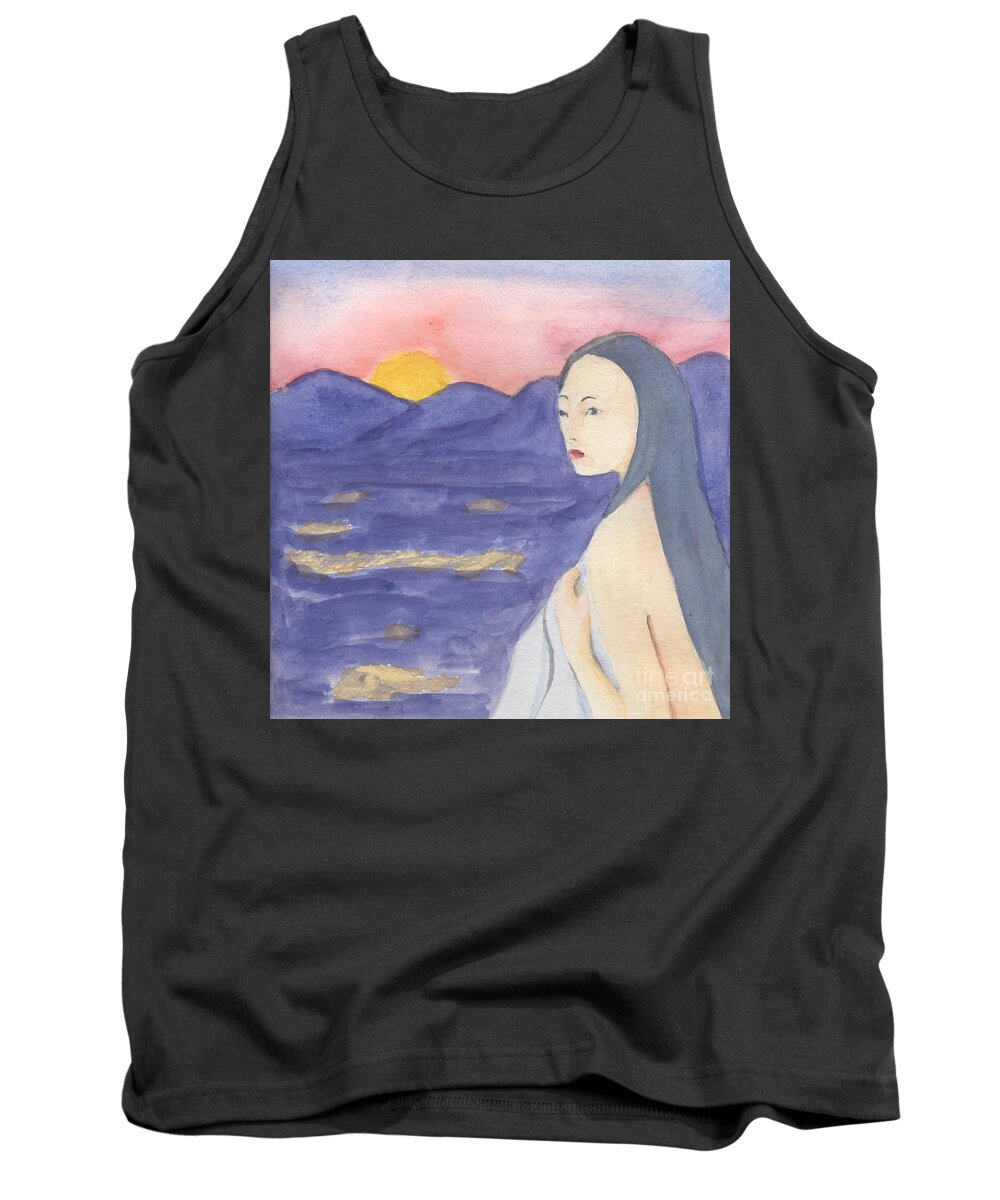 Landscape Tank Top featuring the painting Love by Lilibeth Andre