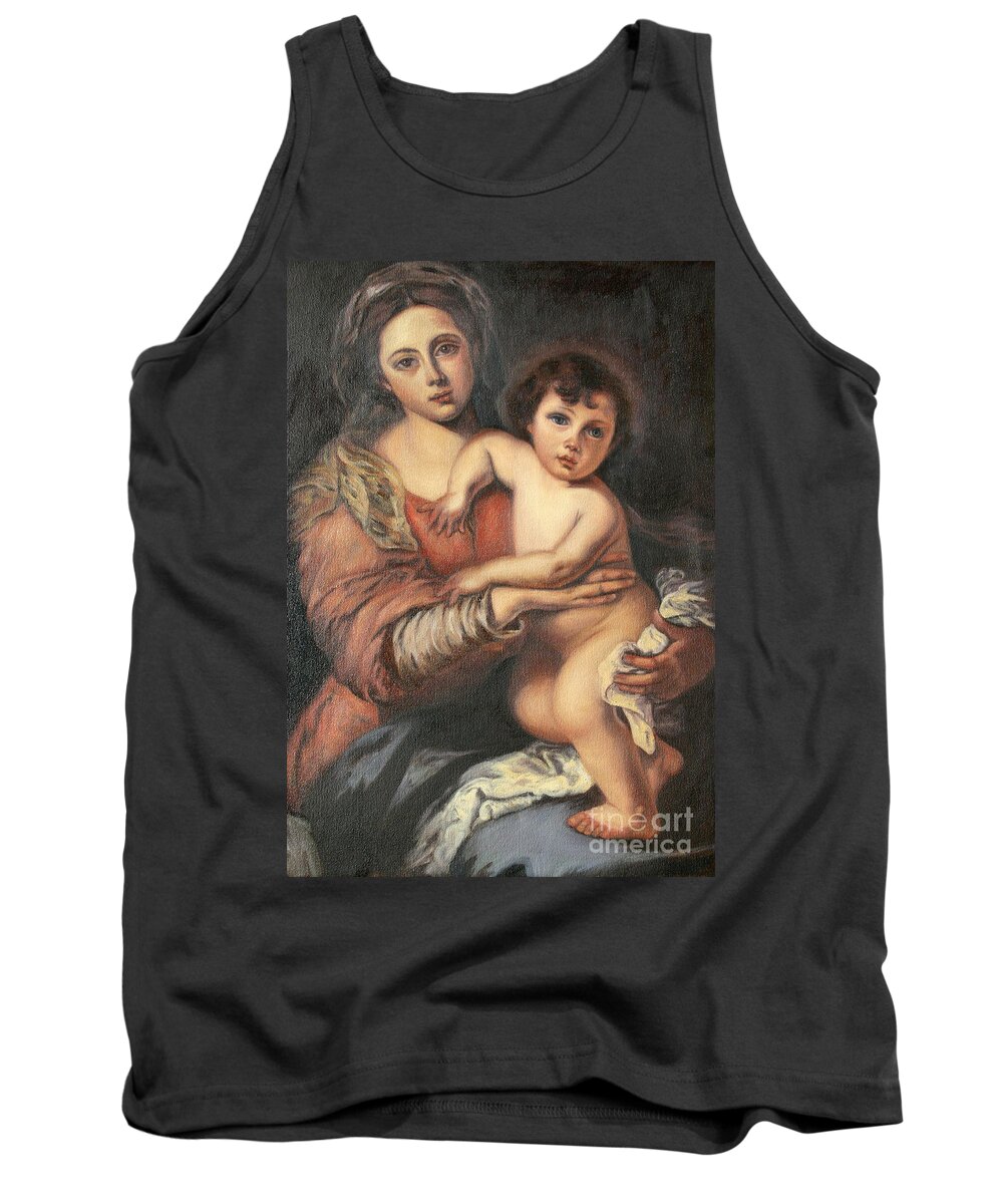Madona And Child Tank Top featuring the painting Madona and Child by Mukta Gupta