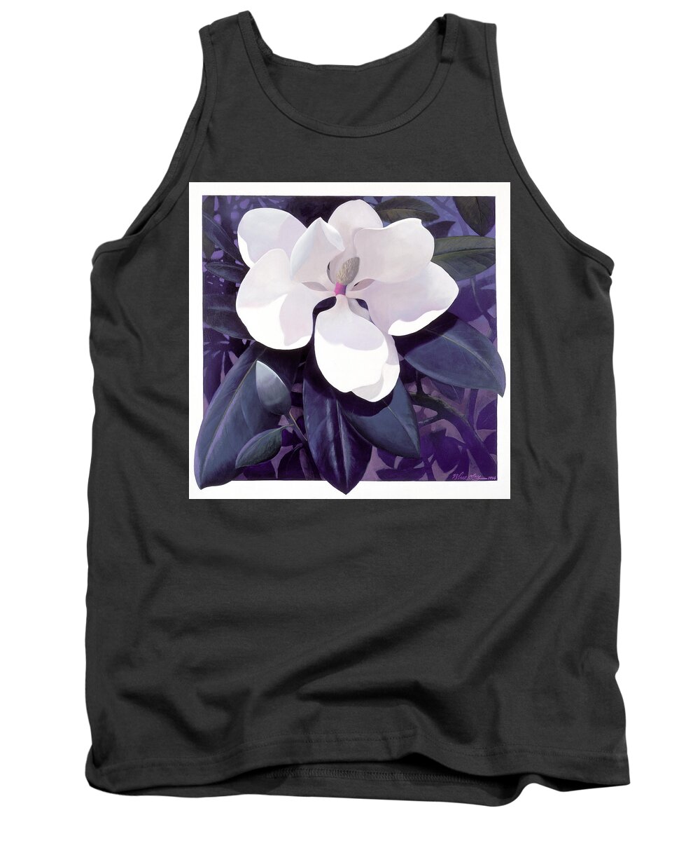 Magnolia Tank Top featuring the painting Magnolia by Blue Sky