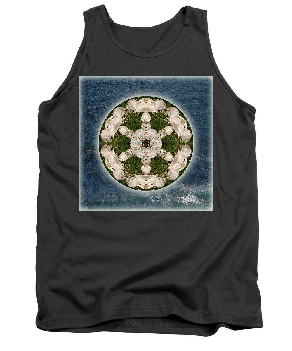 Flower Of Life Tank Top featuring the mixed media Manifesting Abundance by Alicia Kent