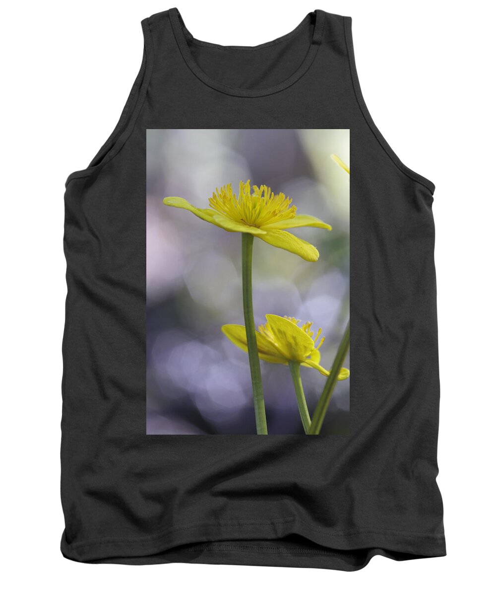 Beautiful Tank Top featuring the photograph Marsh marigold - available for licensing by Ulrich Kunst And Bettina Scheidulin