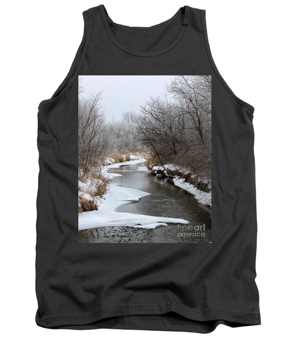 Winter Tank Top featuring the photograph Meandering Geese by Debbie Hart