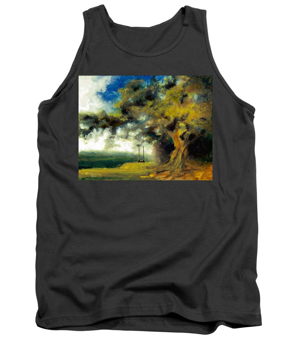 Swing Tank Top featuring the painting Meet me at our swing by Melissa Herrin