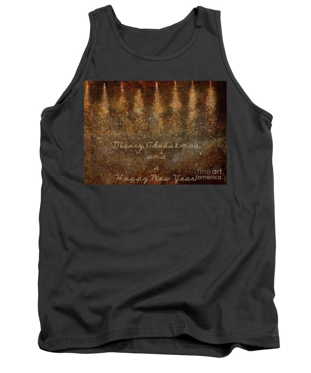 Background Tank Top featuring the photograph Merry christmas and a happy new year by Patricia Hofmeester