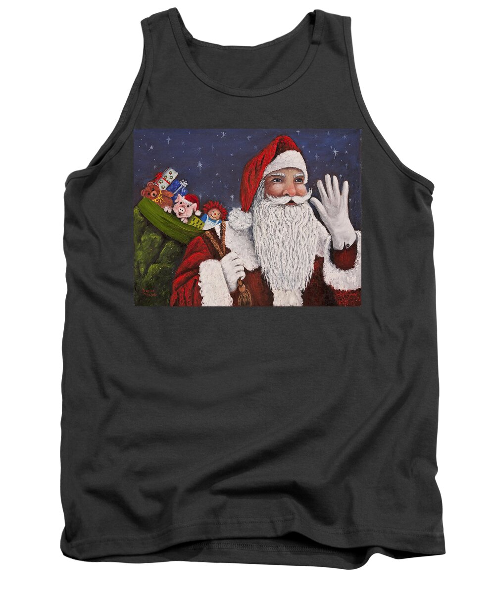 Merry Christmas Tank Top featuring the painting Merry Christmas To All by Darice Machel McGuire