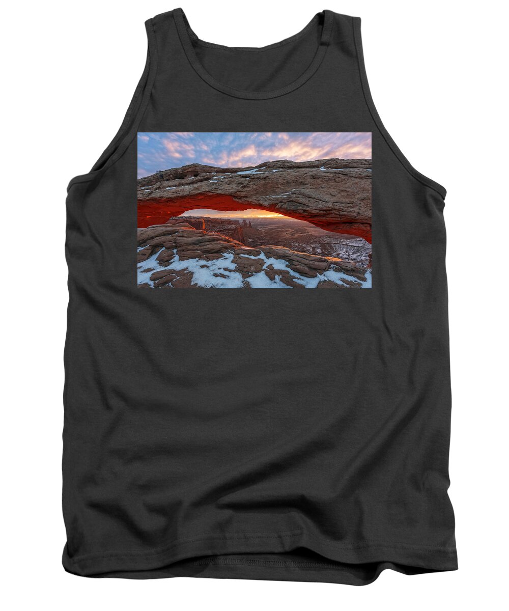 Mesa Arch Tank Top featuring the photograph Mesa Arch Sunrise by Dustin LeFevre