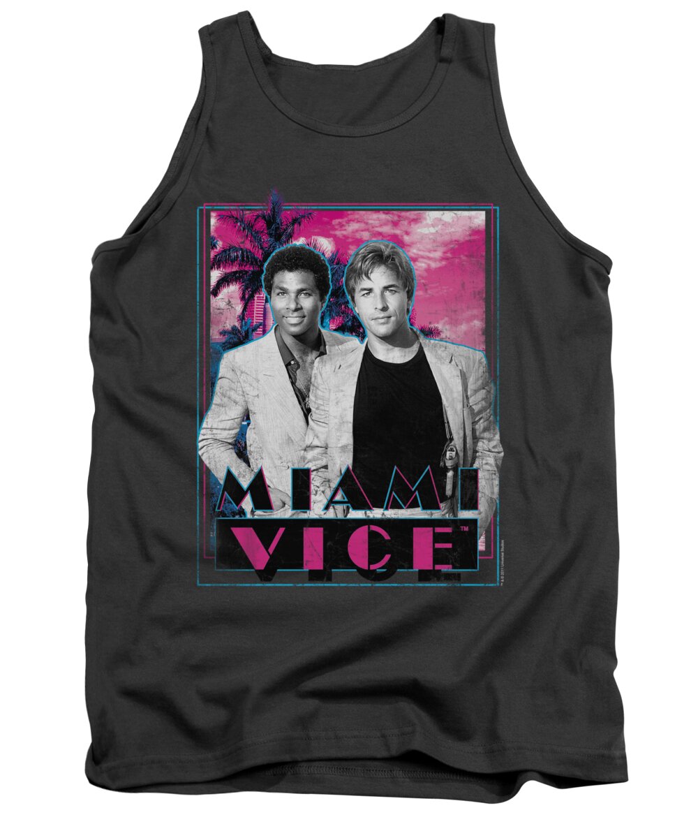 Miami Vice Tank Top featuring the digital art Miami Vice - Gotchya by Brand A