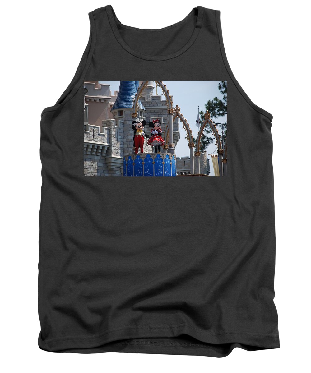 Magic Kingdom Tank Top featuring the photograph Mickey And Minnie In Living Color by Rob Hans