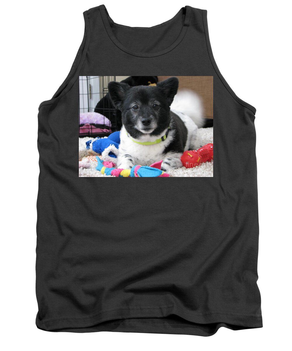 Puppy Tank Top featuring the photograph Miley 2 by Michael Krek