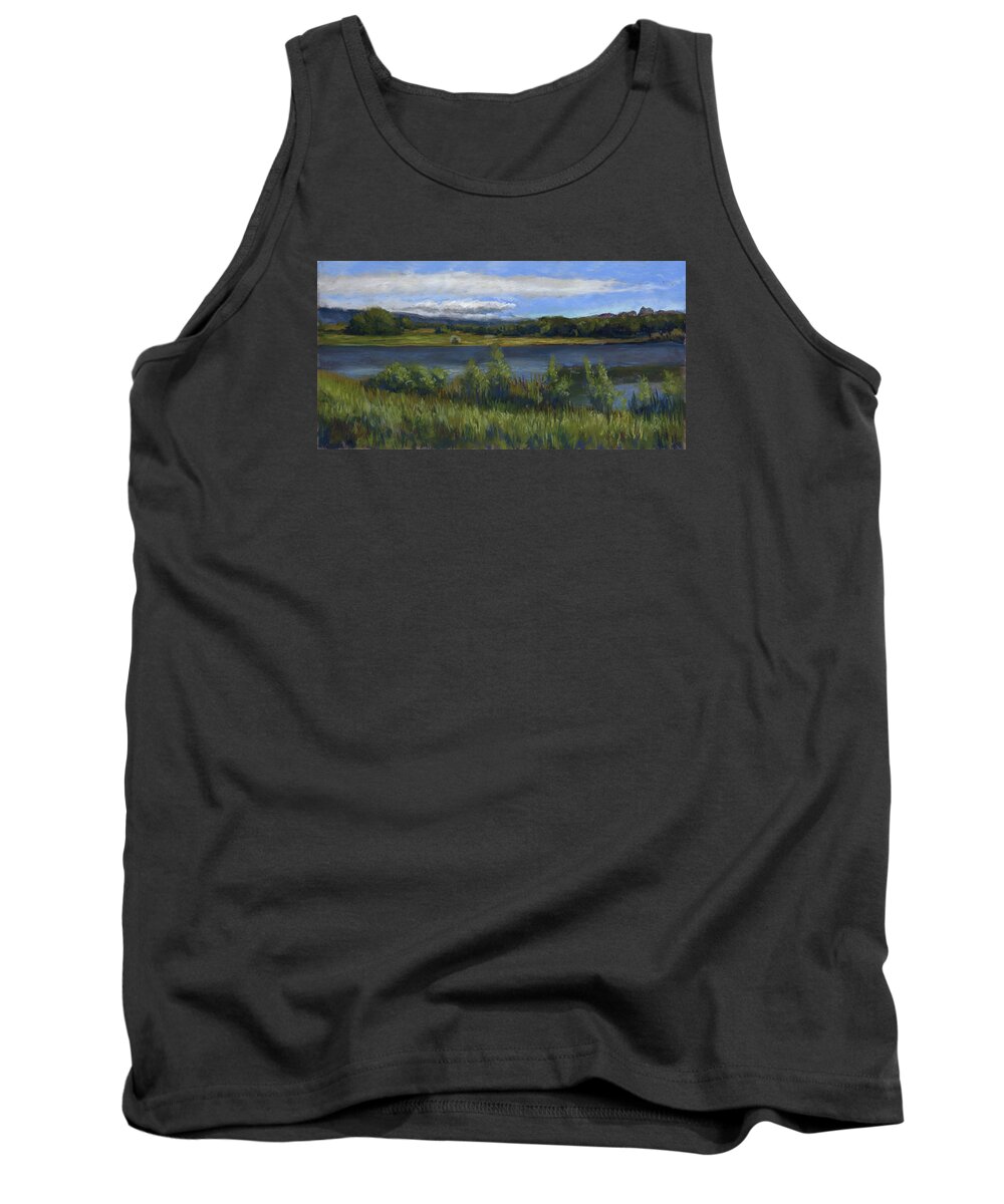 Morey Wildlife Reserve Tank Top featuring the painting Morey Wildlife Park by Billie Colson