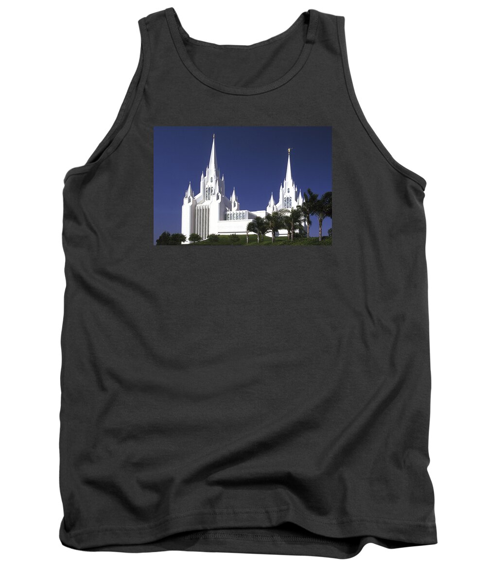 F3-c-0585 Tank Top featuring the photograph Mormon Temple by Paul W Faust - Impressions of Light