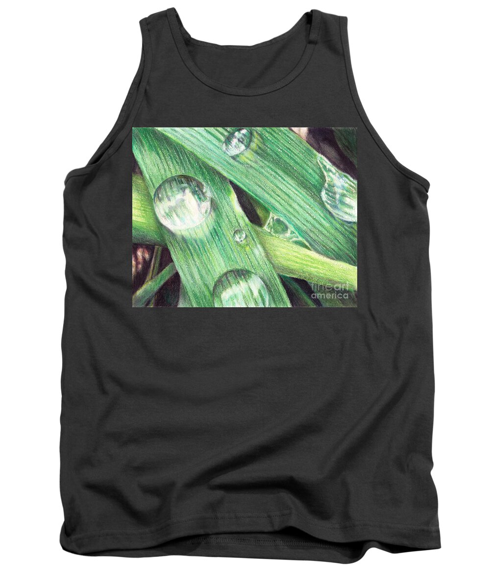 Dew Tank Top featuring the painting Morning Dew by Shana Rowe Jackson