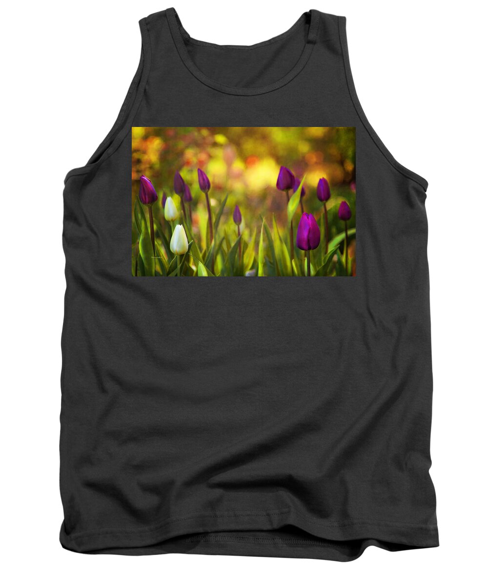 Floral Tank Top featuring the photograph Morning Has Broken by Theresa Tahara