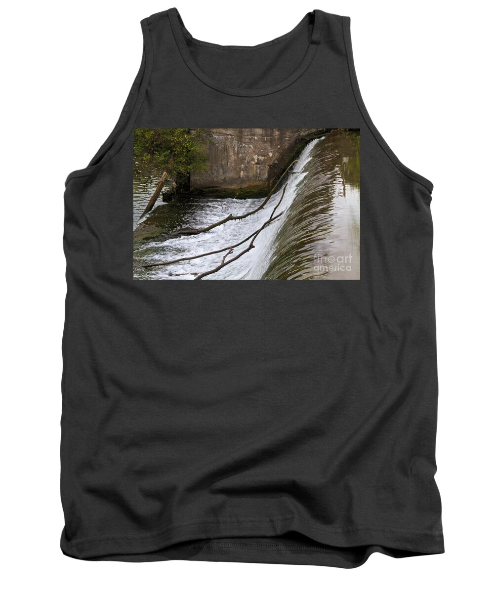 Mud Creek Tank Top featuring the photograph Mud Creek Spillway by William Norton