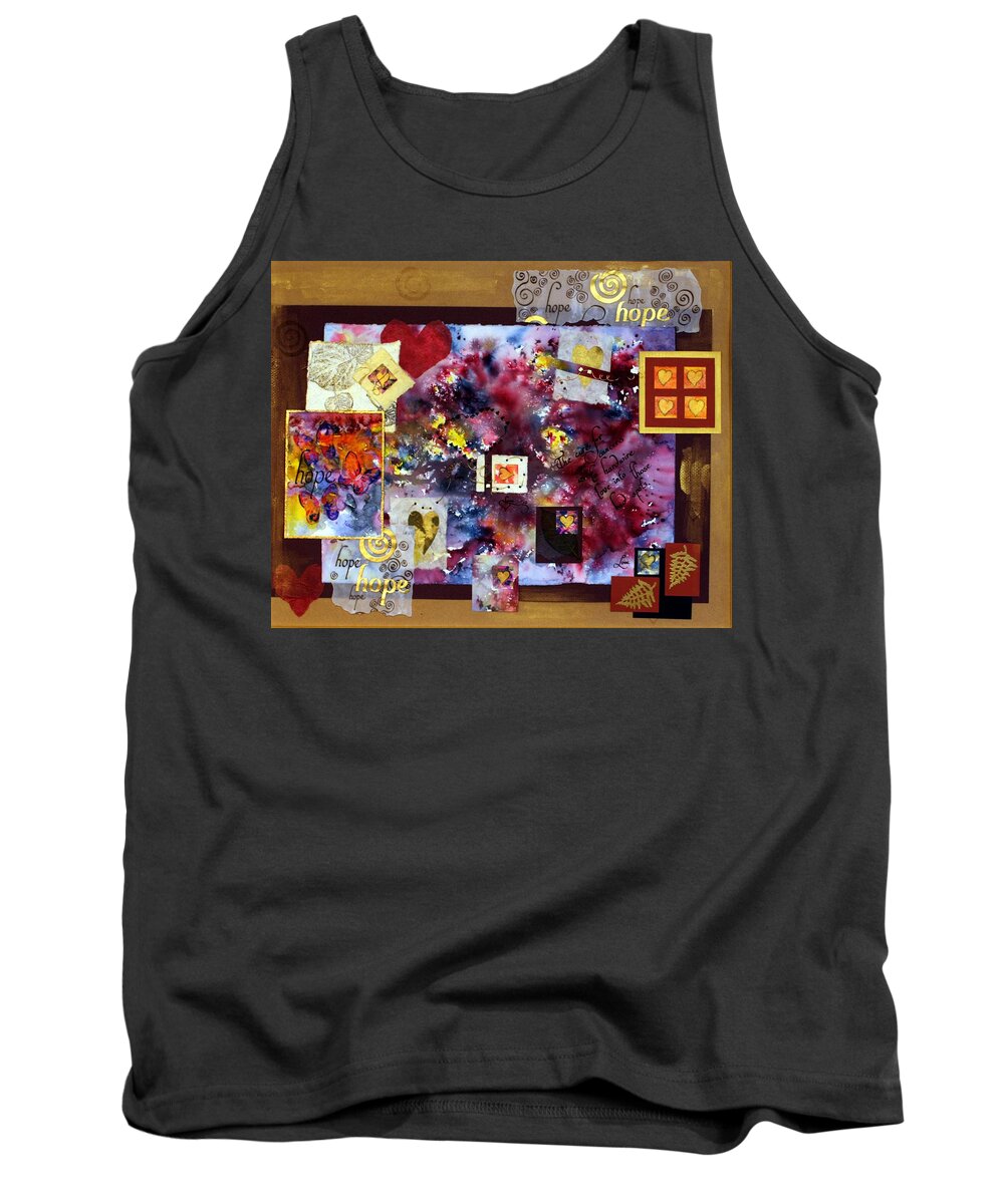 Watercolor Tank Top featuring the painting Muse Trilogy Part 1 by Tamara Kulish