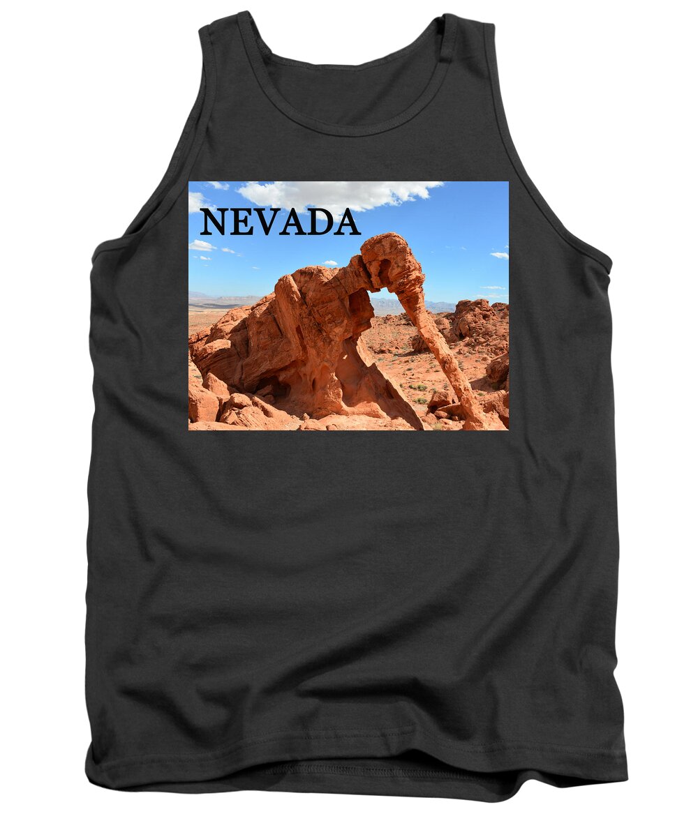 Elephant Rock Tank Top featuring the photograph Nevada State work Elephant Rock by David Lee Thompson