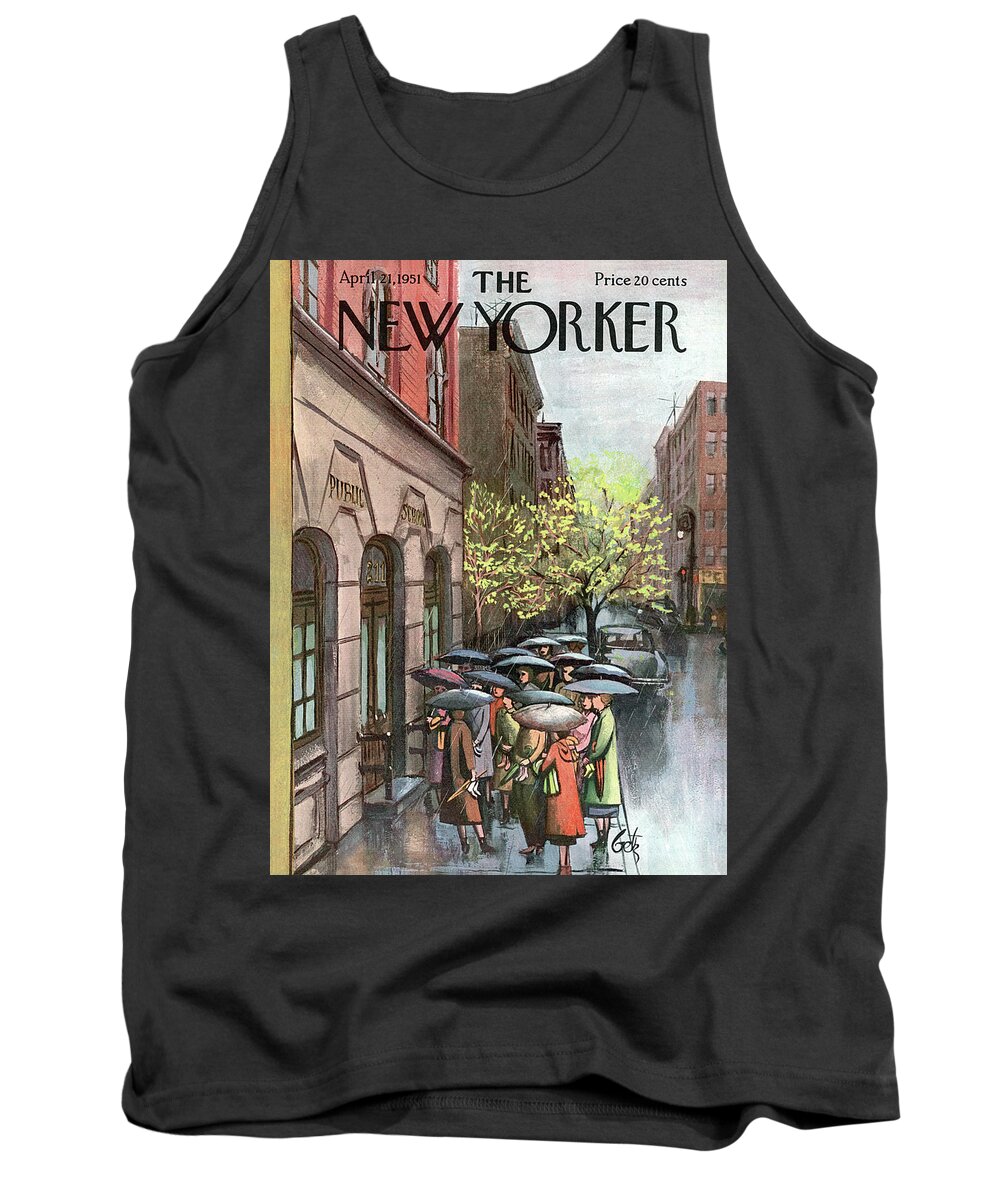 Urban Tank Top featuring the painting New Yorker April 21st, 1951 by Arthur Getz
