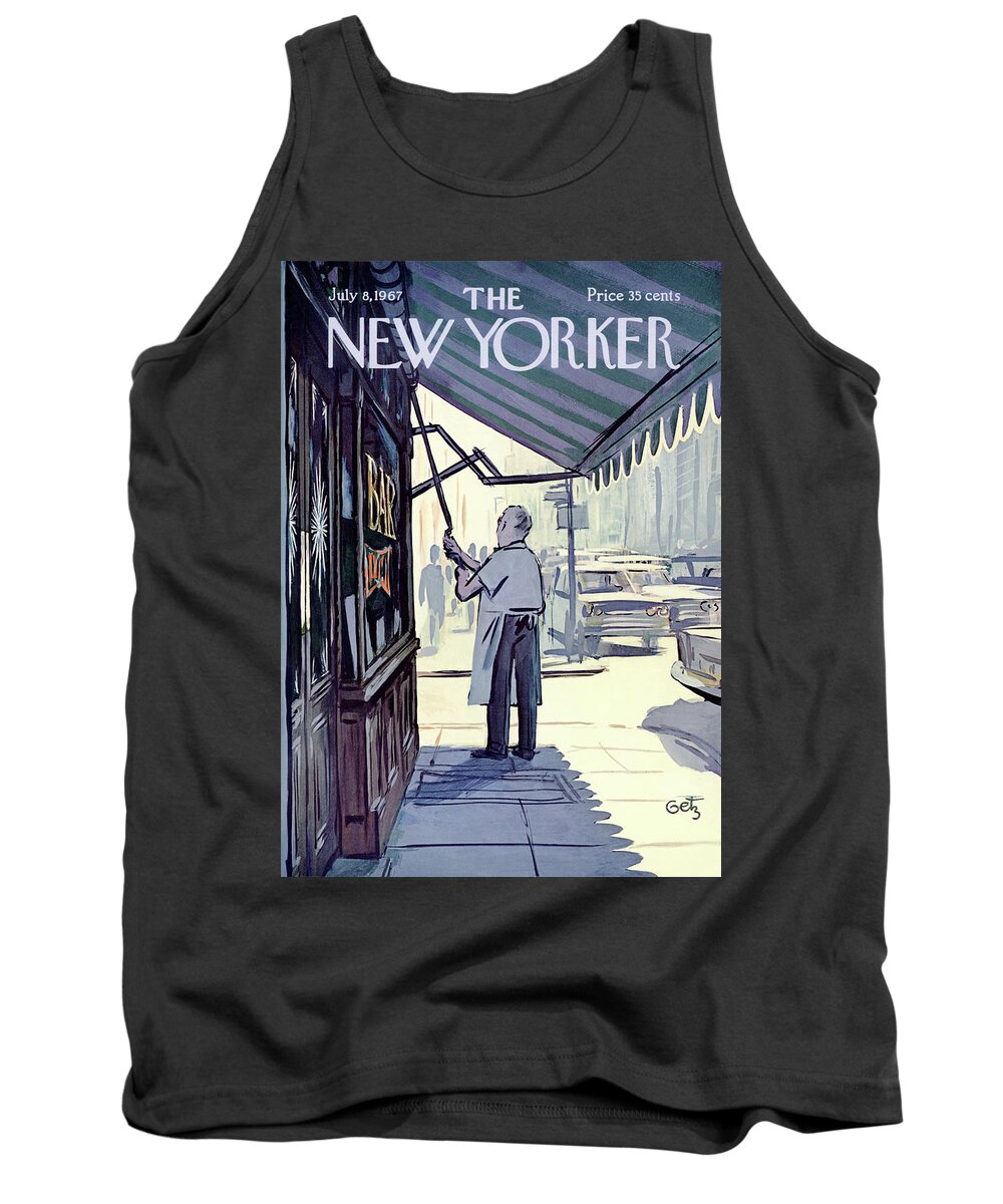 Small Business Owners Tank Top featuring the painting New Yorker July 8th, 1967 by Arthur Getz