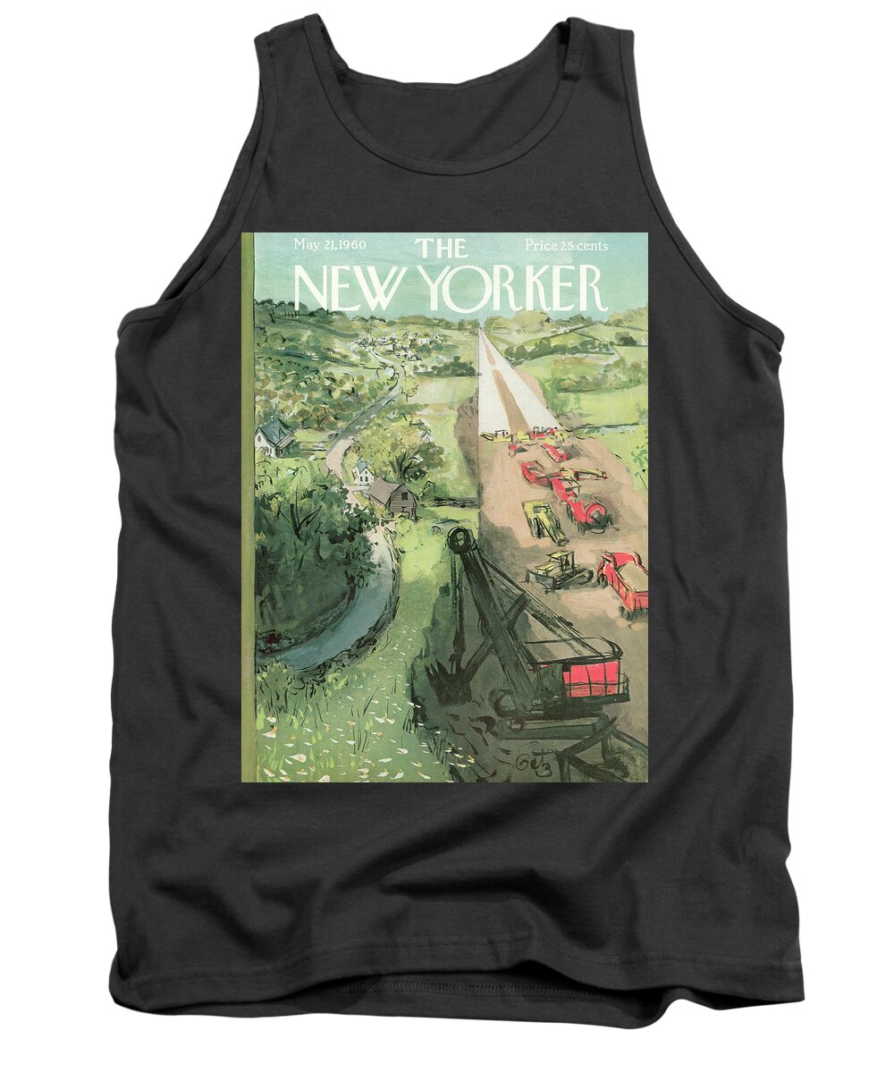 Arthur Getz Agt Tank Top featuring the painting New Yorker May 21st, 1960 by Arthur Getz