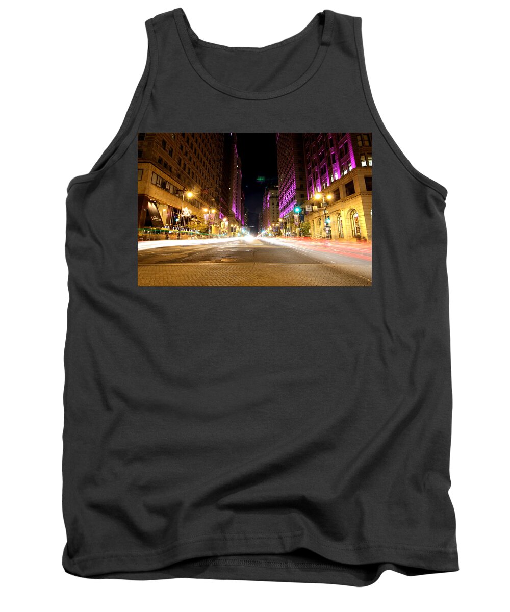 Cityscape Tank Top featuring the photograph Night Life by Paul Watkins