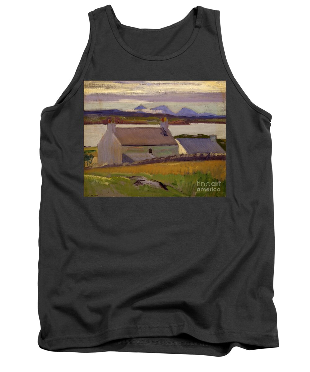 Cadell Tank Top featuring the painting Nightfall Iona by Francis Campbell Boileau Cadell