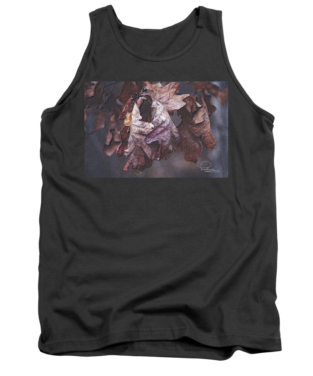 Abstract Tank Top featuring the photograph Oak Leaves by Ludwig Keck