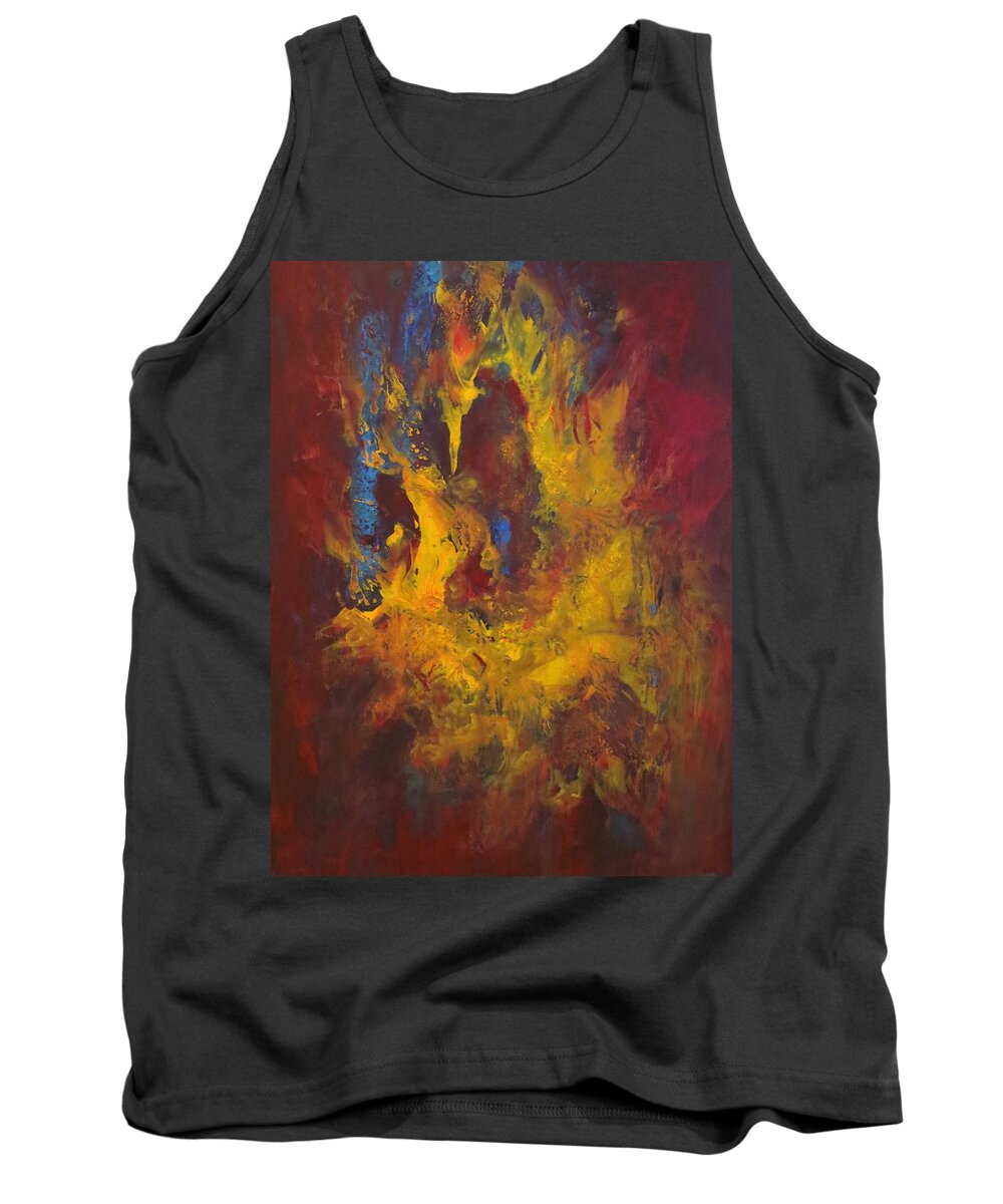 Abstract Tank Top featuring the painting Oasis by Soraya Silvestri