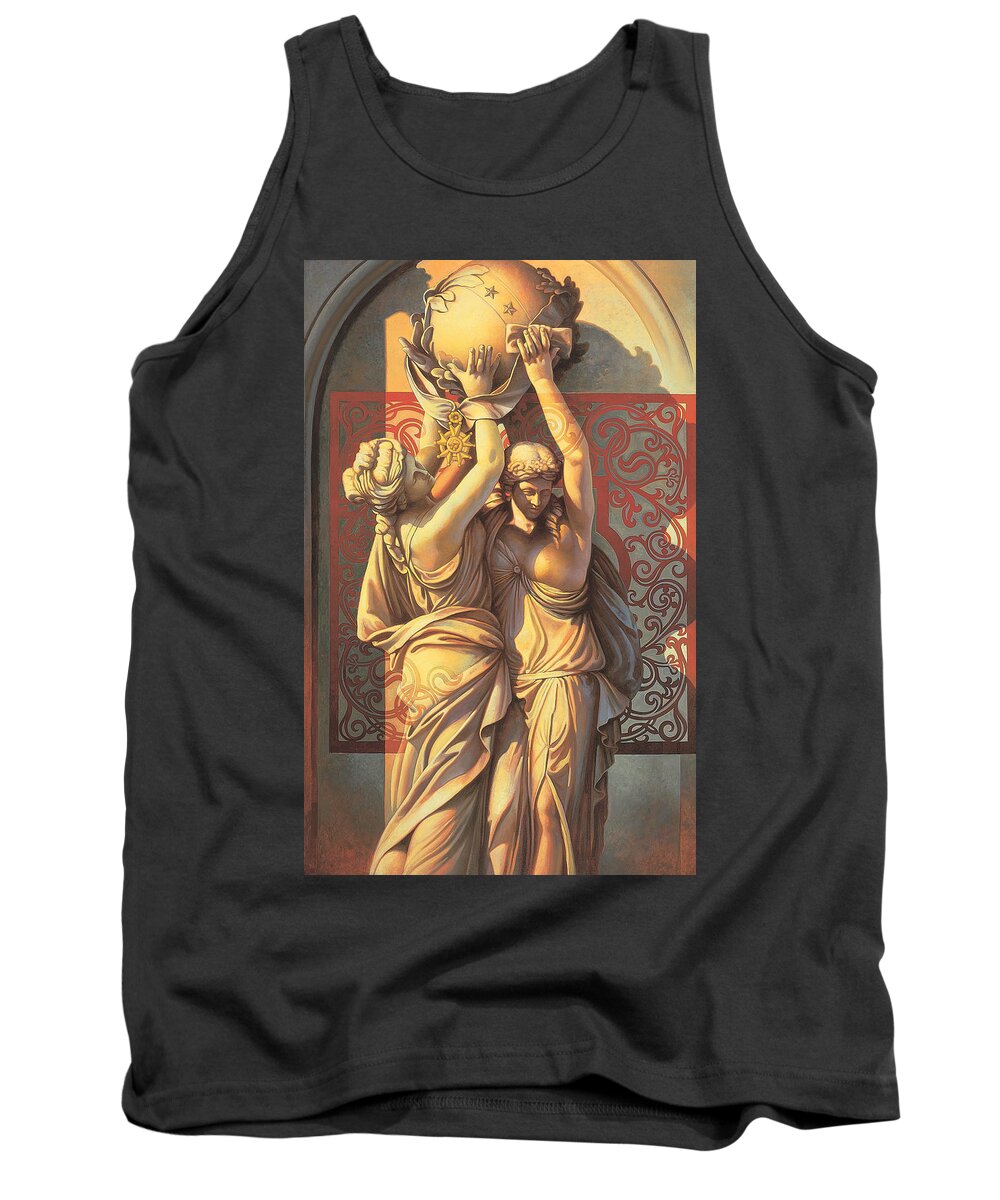 Conceptual Tank Top featuring the painting Offering by Mia Tavonatti