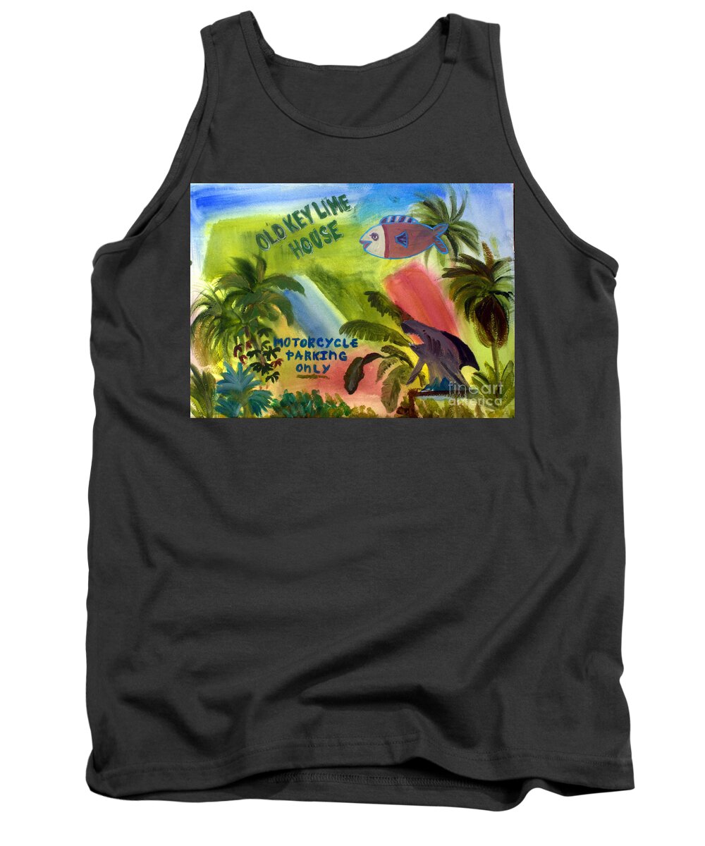 Florida Tank Top featuring the painting Old Key Lime House by Donna Walsh