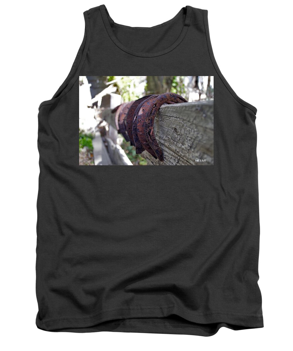 Horse Tank Top featuring the photograph Old Shoes by Mayhem Mediums