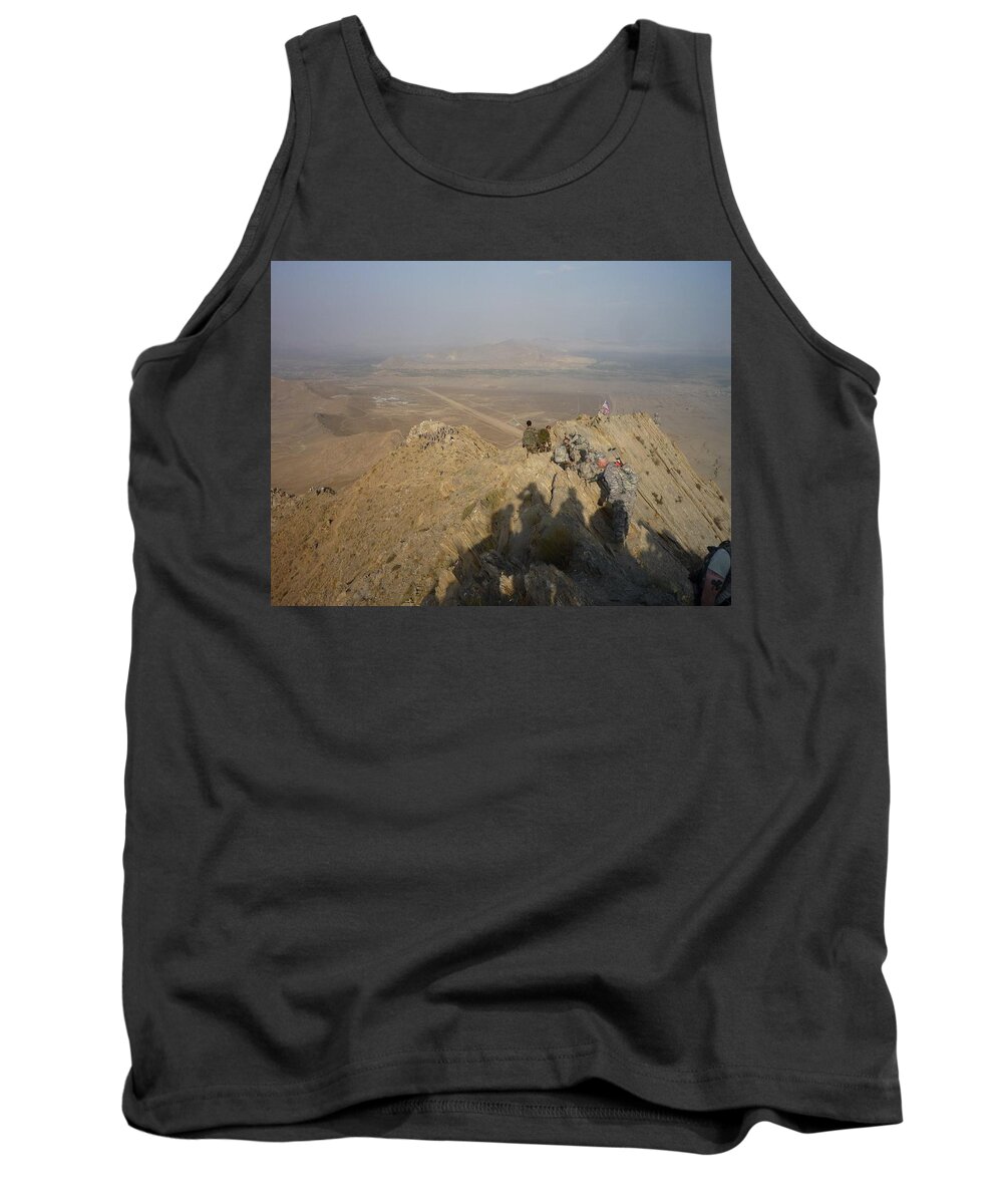 Mountain Tank Top featuring the photograph On Top of a Mountain by Shea Holliman