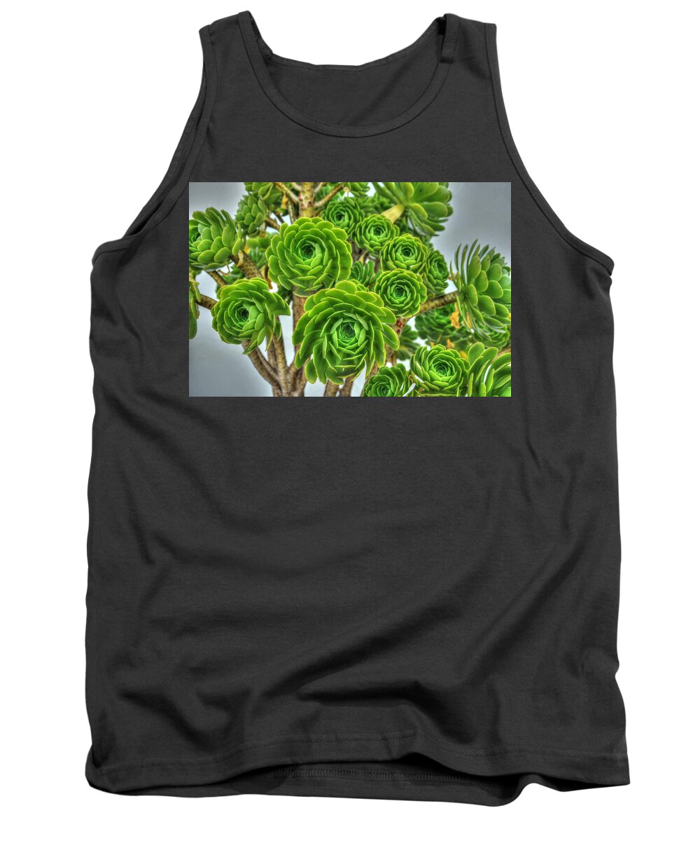 Floral Tank Top featuring the photograph Pedals of Green by Richard Gehlbach