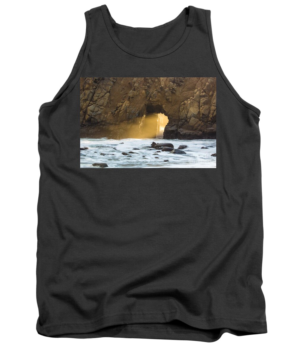 Julia Pfeiffer Tank Top featuring the photograph Pfeiffer at Sunset by Suzanne Luft