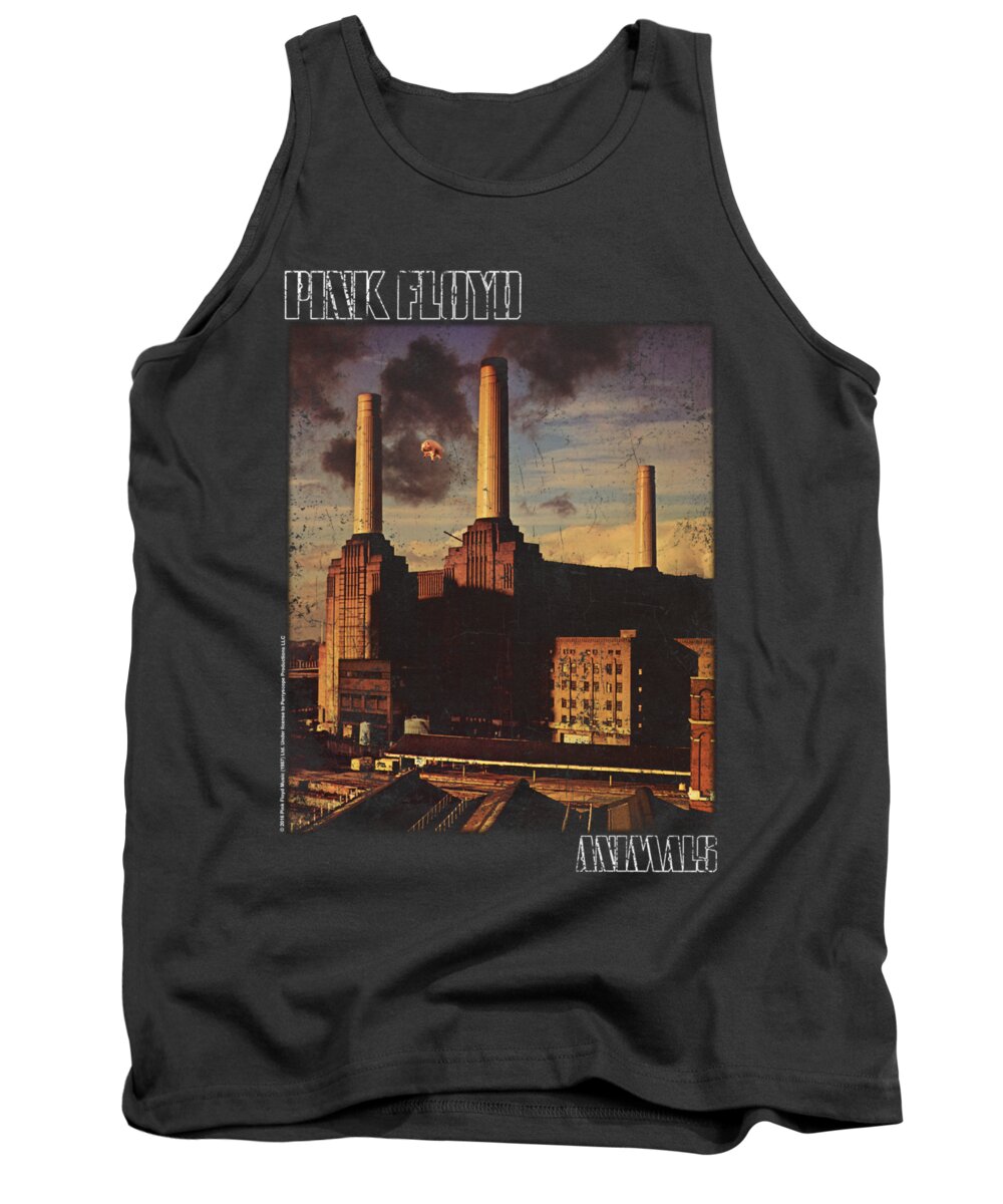 Pink Floyd Tank Top featuring the digital art Pink Floyd - Faded Animals by Brand A