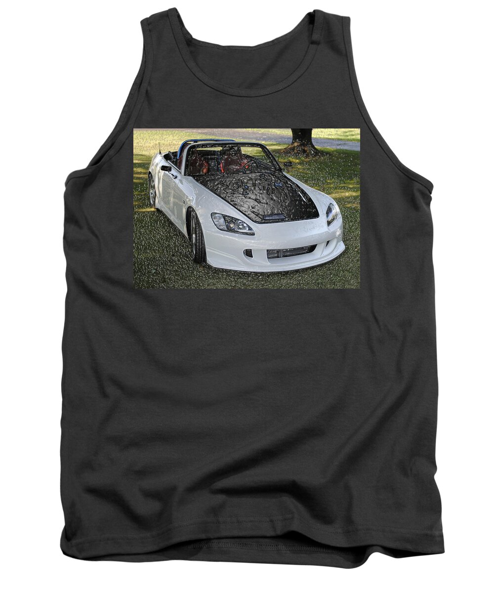 S2000 Tank Top featuring the mixed media Plastic Coat S2000 by Eric Liller