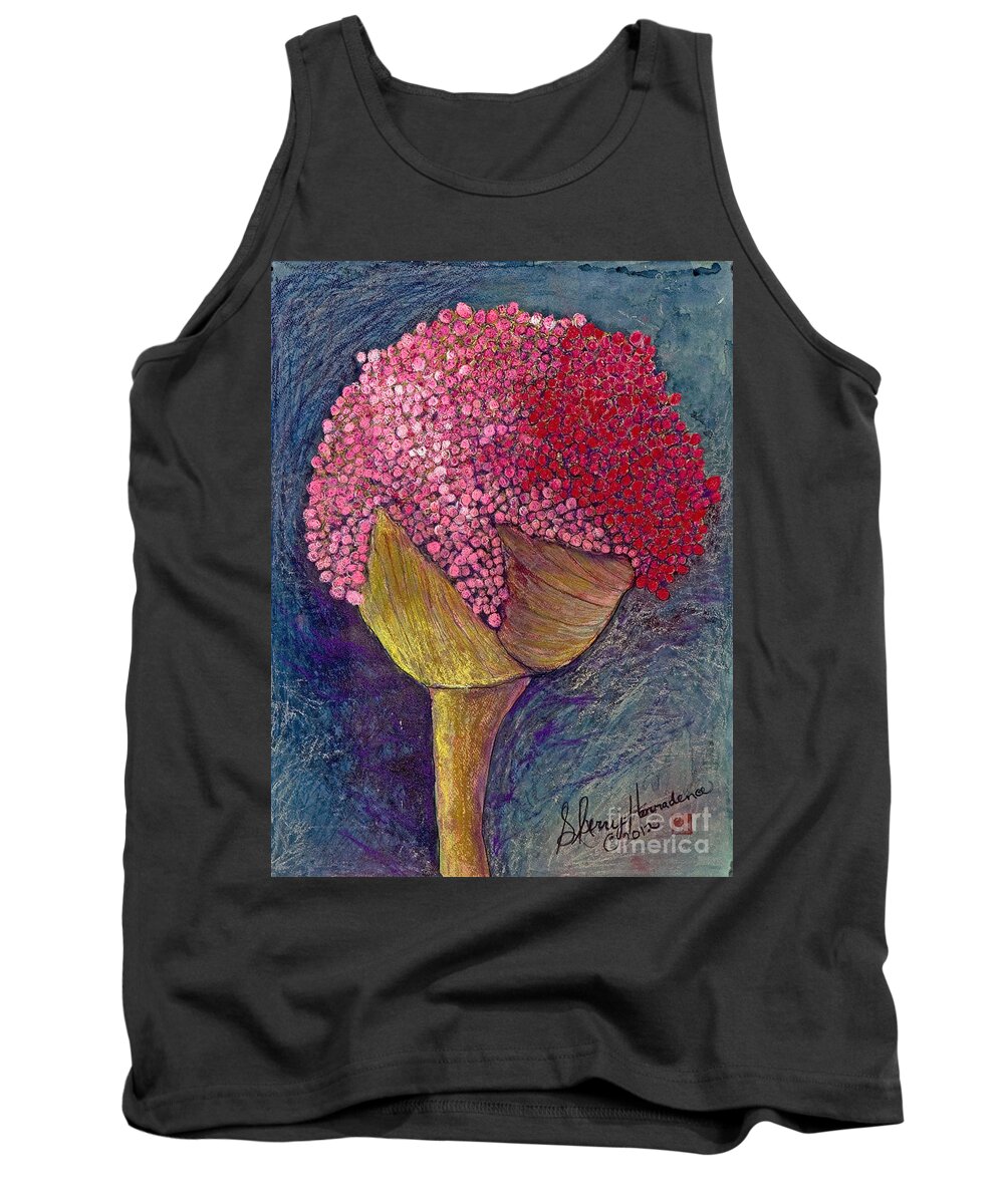 Nature Tank Top featuring the painting Pom Pom Pride by Sherry Harradence