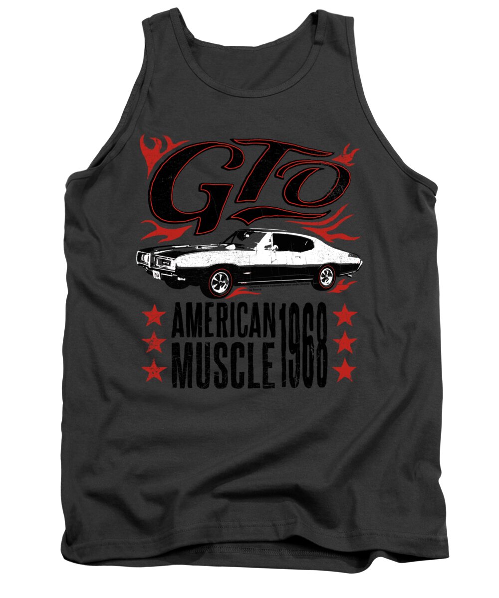  Tank Top featuring the digital art Pontiac - Gto Flames by Brand A