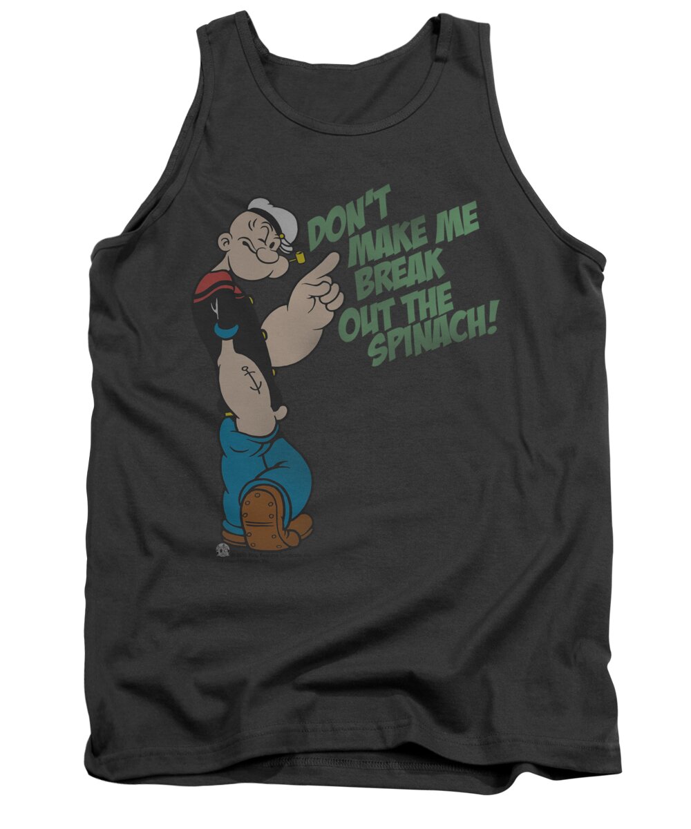 Popeye Tank Top featuring the digital art Popeye - Break Out Spinach by Brand A