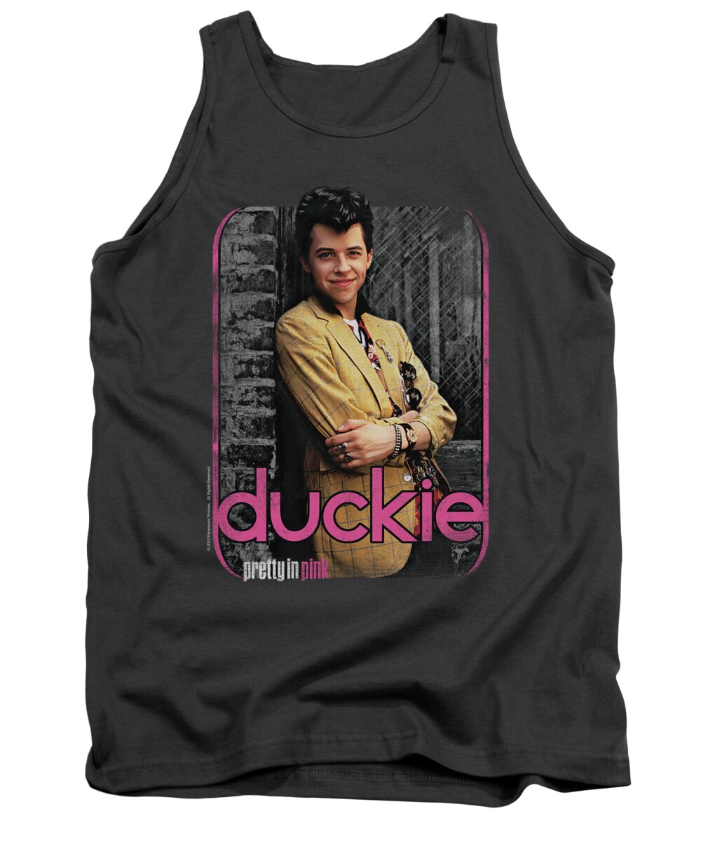 Pretty In Pink Tank Top featuring the digital art Pretty In Pink - Just Duckie by Brand A