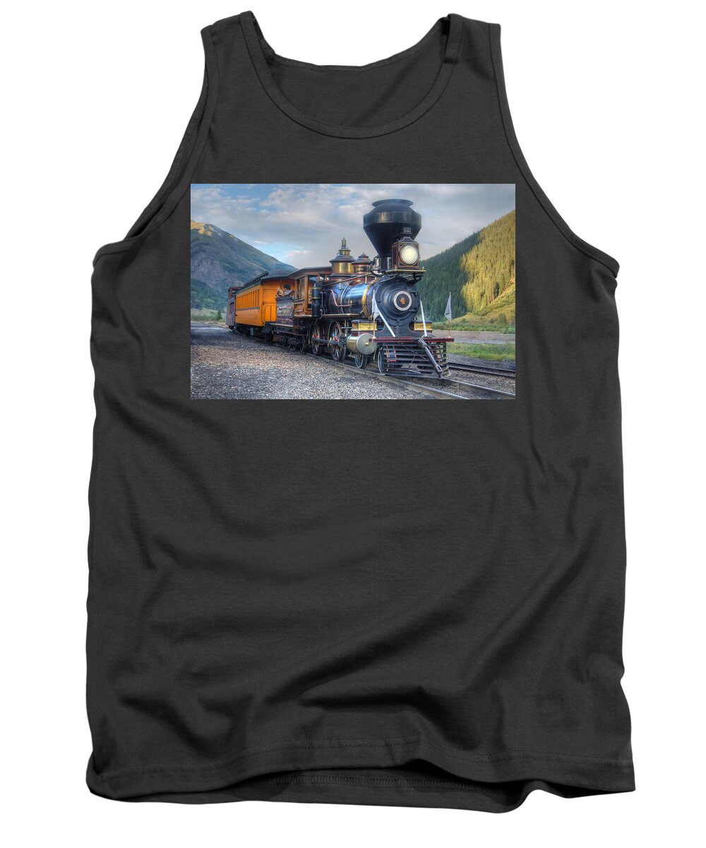 Steam Train Photographs Photographs Tank Top featuring the photograph Proud Wood Burner by Ken Smith