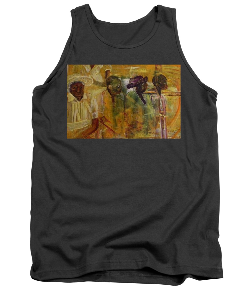 Church Members Tank Top featuring the painting Providence Baptist Church by Peggy Blood