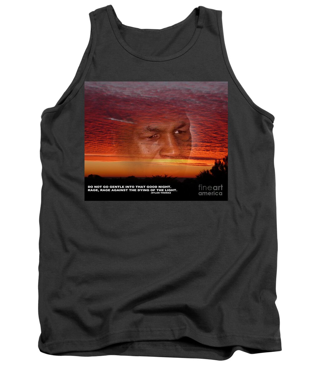 Rage Rage Against The Dying Of The Light Tank Top featuring the photograph Rage Rage Against the Dying of the Light by Jim Fitzpatrick
