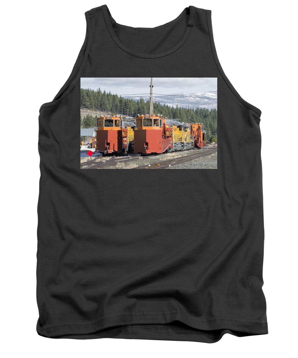 Artistic Tank Top featuring the photograph Ready for More Snow at Donner Pass by Jim Thompson