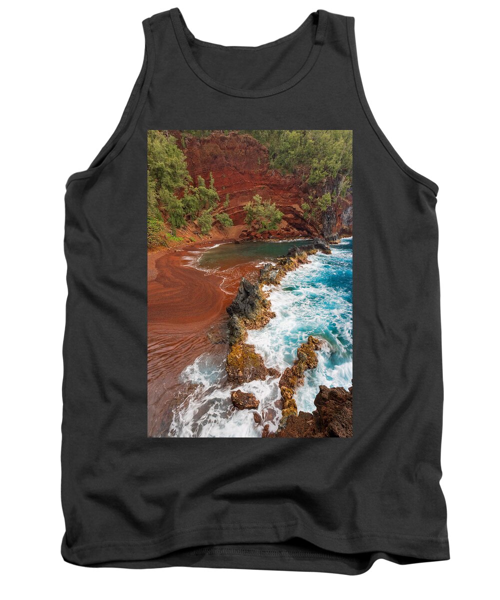 Amazing Tank Top featuring the photograph Red Sand Beach - Maui by M Swiet Productions