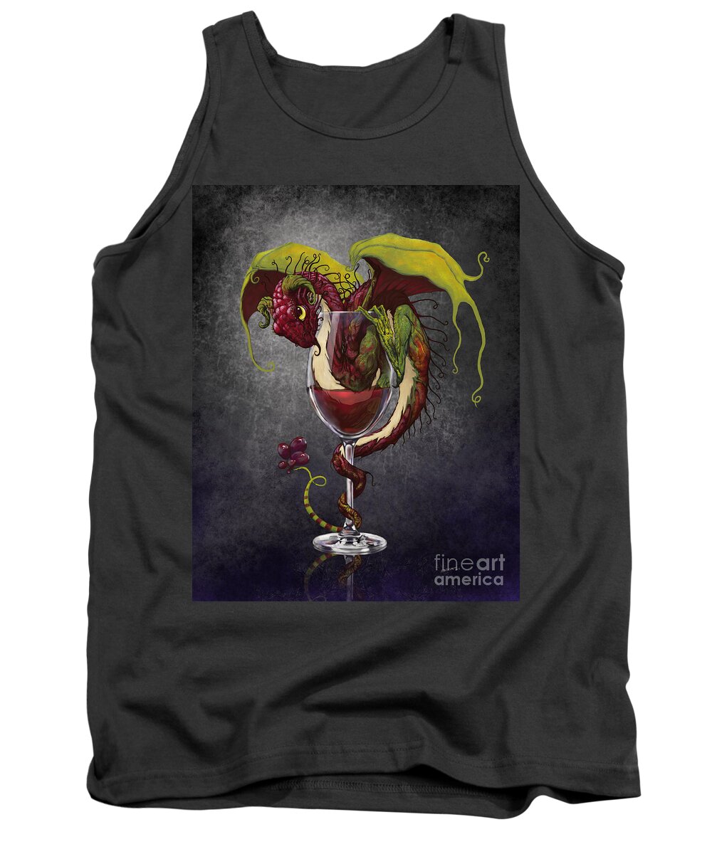 Dragon Tank Top featuring the digital art Red Wine Dragon by Stanley Morrison