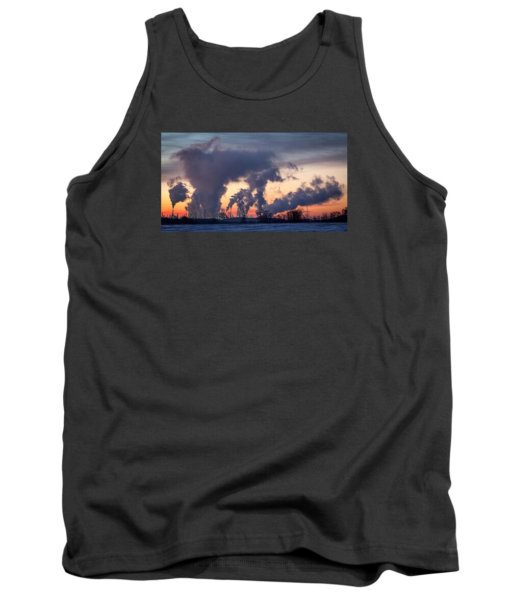 Steam Tank Top featuring the photograph Flint Hills Resources Pine Bend Refinery by Patti Deters