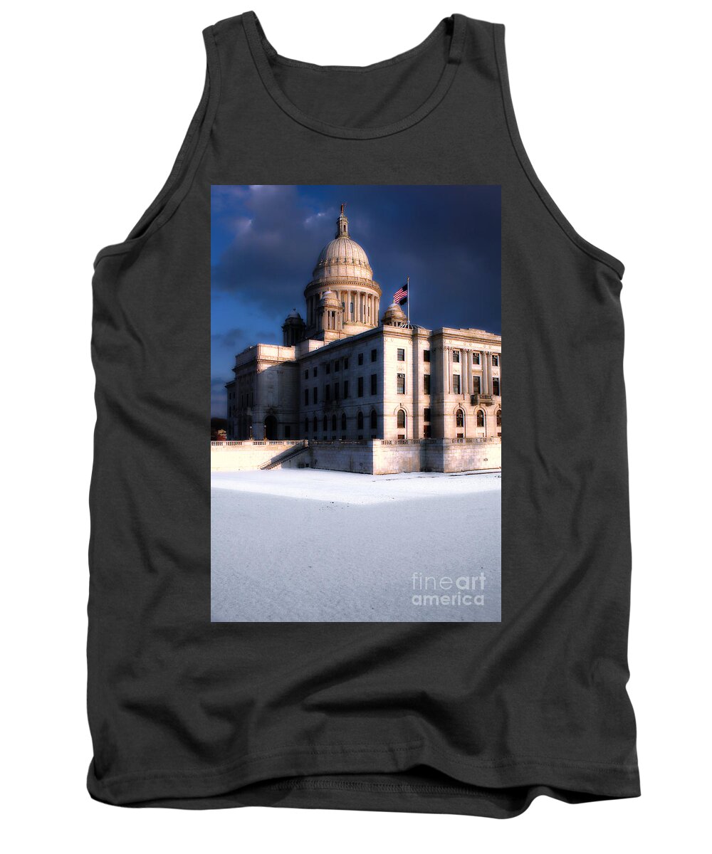 Rhode Island Tank Top featuring the photograph RI State Capitol 1 by Mike Nellums